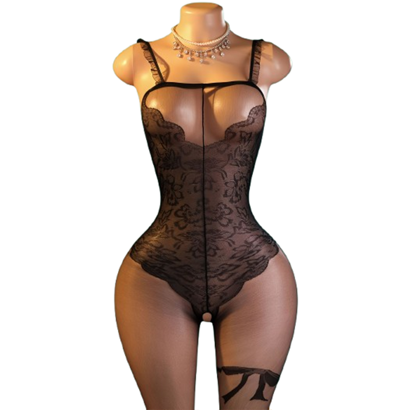 Lace Teddy Lingerie - Ensemble de lingerie une pièce, noir,