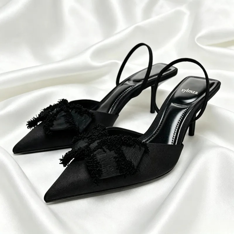 Escarpins décorés avec nœud pa - Slip Dress Satin avis et prix