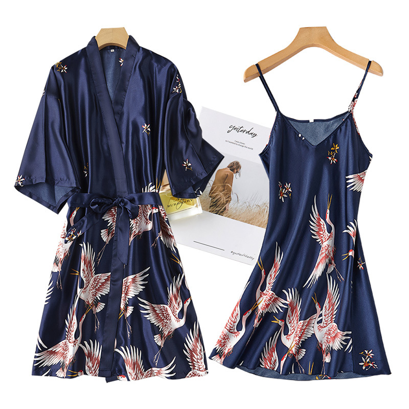 Ensemble Kimono en fausse soie - Robe Silk Women avis et prix