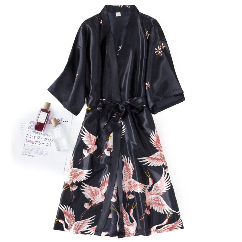 Ensemble Kimono en fausse soie - Robe Silk Women avis et prix
